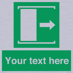 Custom sign safe condition Door slides right to open